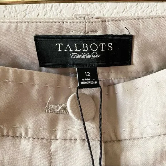 NEW Talbots Beige Minimalist Business Casual Office Signature Boot Trousers 12 - Picture 6 of 7